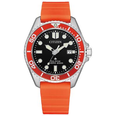 ProMaster 200m Voděodolné Business [CITIZEN] BN0268-01E Solárně poháněné Eco-Drive hodinky, Odolné, Pánské hodinky, Stříbrné/Oranžové