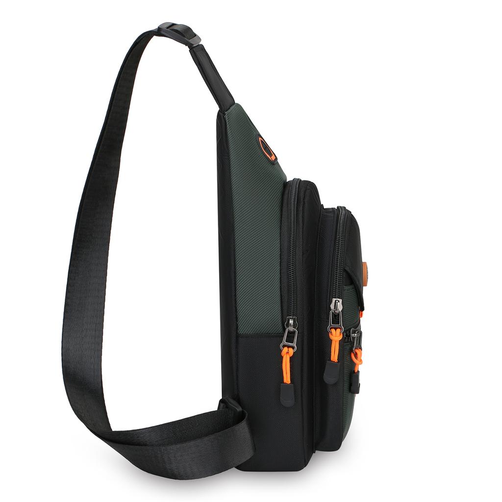 Unisex Oxford Crossbody Bag - Compact Chest Pack for Men (Lightweight & Waterproof - Perfect for Running Errands & Outings)