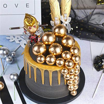 Cake Toppers Exquisite Birthday Party Cake Decoration Pretty Round Wedding 10Pcs Ball Home Decor