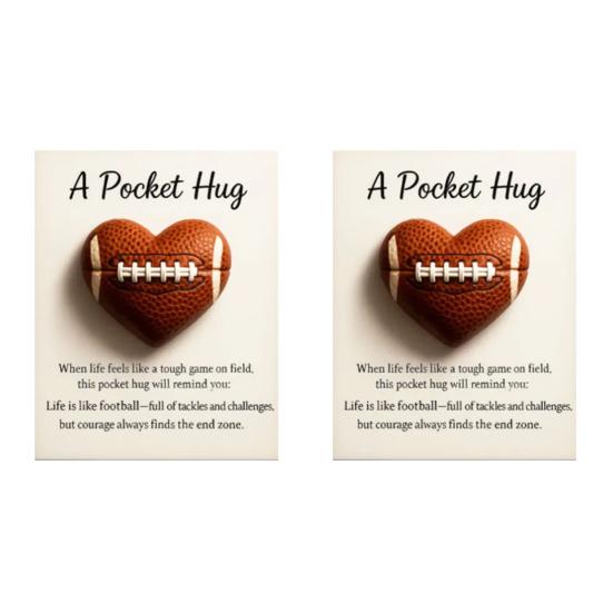 Golf Pocket Hug with Card Heart-Shaped Softball Golf Ball Pocket Hug Token Encouragement Keepsake Gift for Softball Lovers Golfers Sports Enthusiasts