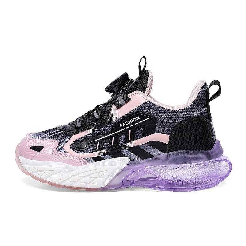 Batch of children's sports shoes 2025 spring and autumn new boys' mesh breathable running shoes medium and older children's button dad shoes