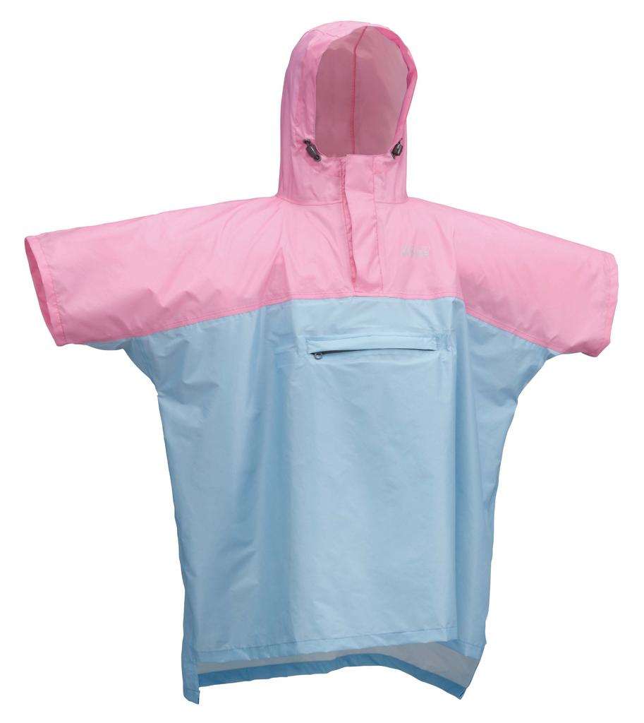 Coleman Kids Trek Rain Poncho, Pink/Sky, 170-6958