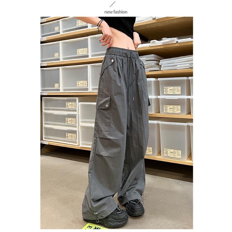 Quick-drying overalls women's leggings multi-pocket charging mountaineering pants wide-leg sweatpants