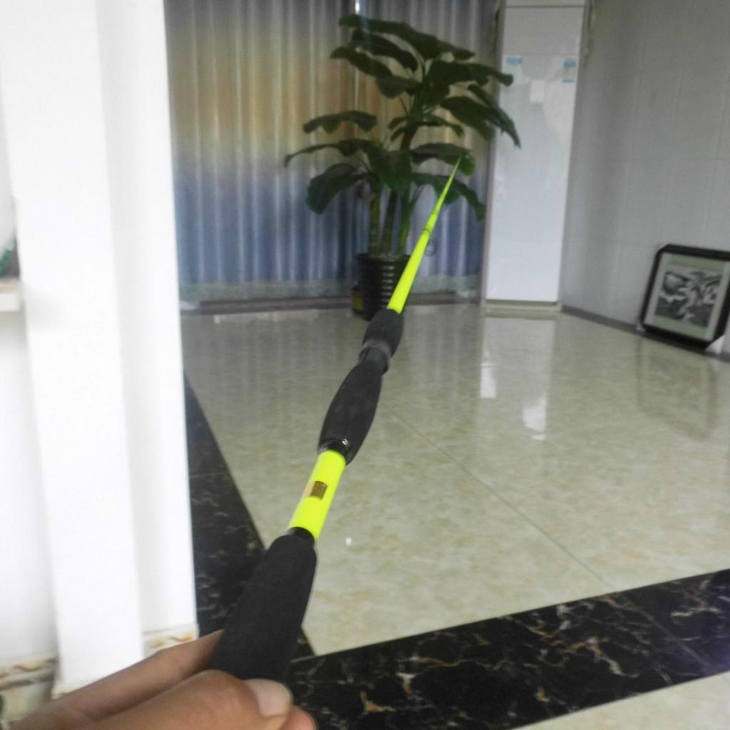 Fluorescent Yellow Soft Tail ML Adjustable Luya Fishing Rod 1.61.82.1 2.4 - Small Sea Raft Casting Rod