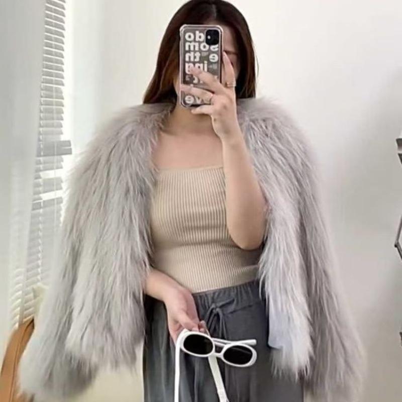 Autumn and Winter New Toka Imitation Fox Fur Light Fur Women's Winter Short Fur Short Coat