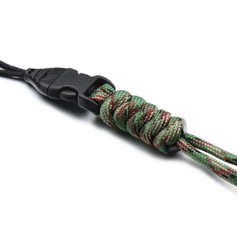 Corda di Paracadute per Autodifesa Zaino di Sopravvivenza d'Emergenza Corda per Appendere Fotocamera Laccio Anti-smarrimento Portachiavi Portachiavi Paracord