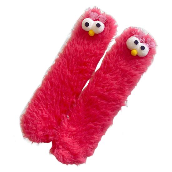 Funny Fuzzy Silly Socks for Women Fluffy Slipper Socks 3D Novelty Face Plush Socks Winter Warm Cute Floor Socks
