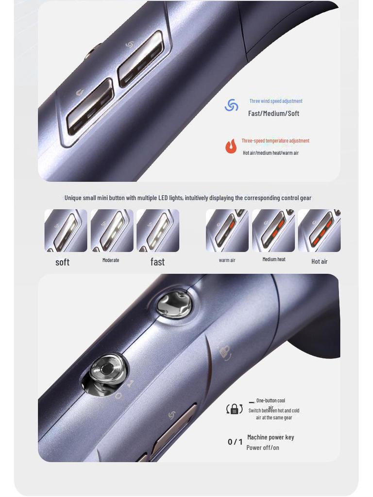 INNOVATOR Folding Hair Dryer: Plasma Technology, Damage-Free, High-Speed Motor, Low Noise