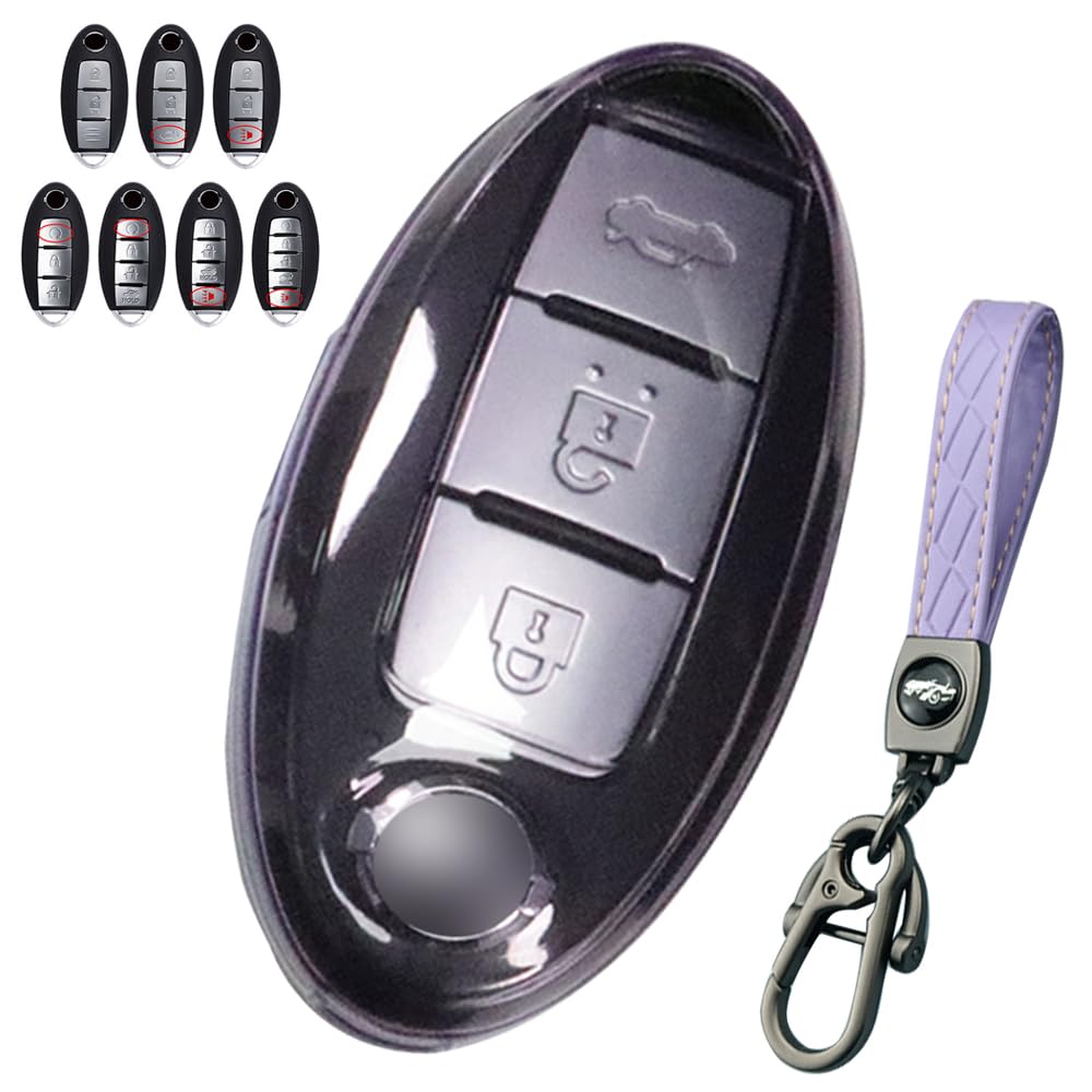 [LETINGFAR] Key case for Nissan Smart key case Key cover фиолетовый