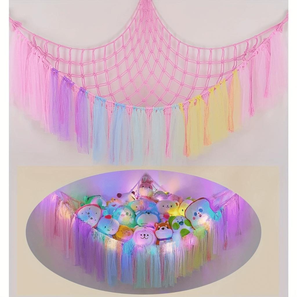 Plush Doll Storage Hammock Hanging Net Hammock Decor For Home Living Room Bedroom, Cute & Fun Decoration Gift