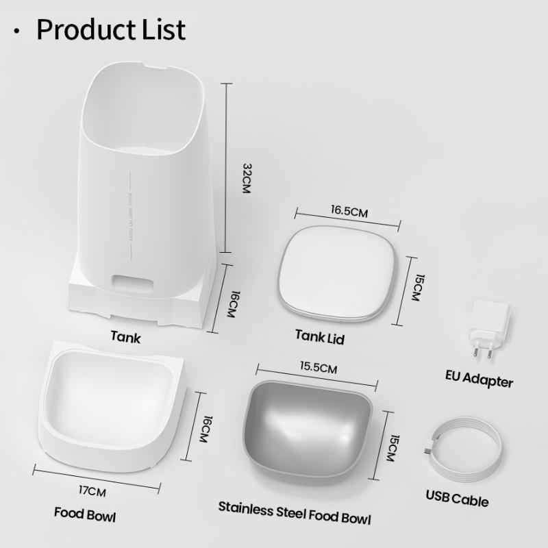 Futterspender für Haustiere, Einzelbecken, Doppelbecken, intelligente, automatische, zeitgesteuerte und quantitative Fütterung von Katzen und Hunden