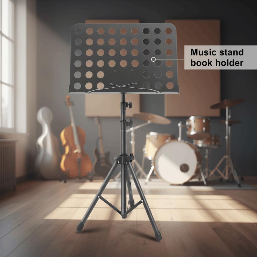 Adjustable Height Sheet Music Stand Retractable Music Score Tripod Stand  Piano