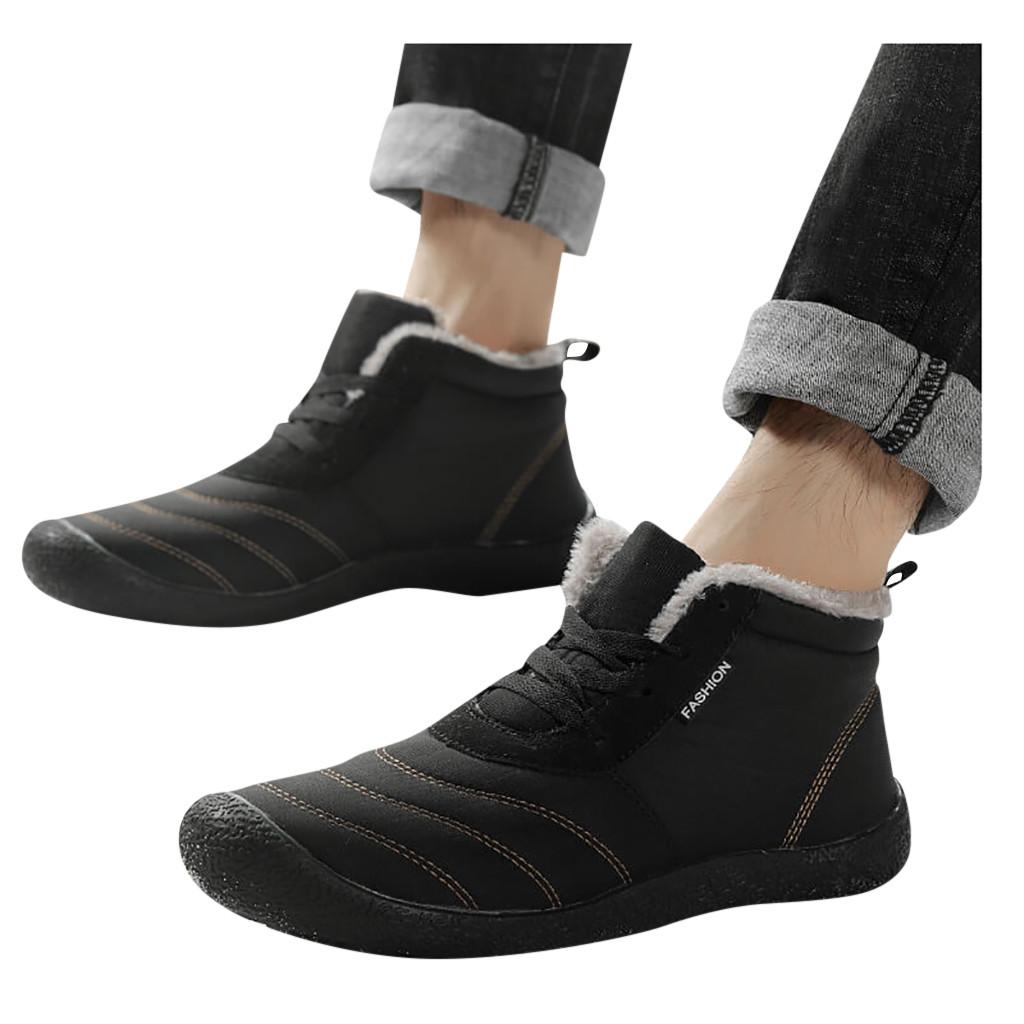 Fashion Men's Plus Velvet Warm Outdoor Sports Shoes Waterproof Snow Cotton Boots