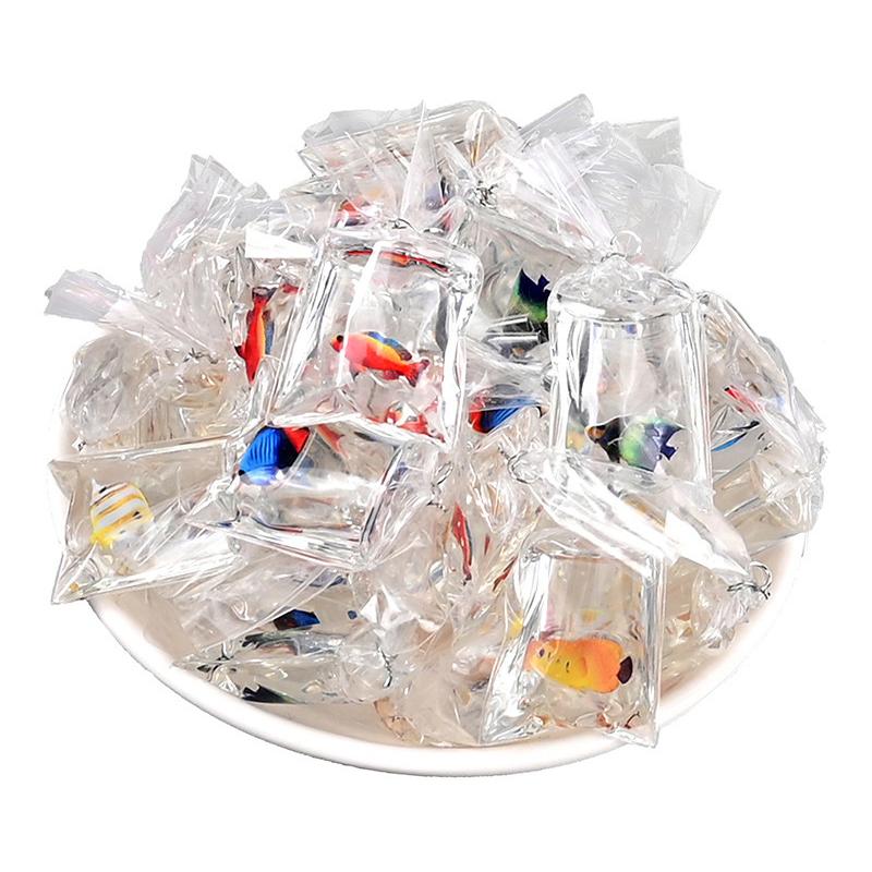 1 st Harts guldfisk berlocker liten fisk i vatten påse hänge för nyckelring DIY