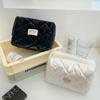 Quilting  Women's Cosmetic Pouch Large Capacity Travel Storage Bags Simple Plaid Ladies Clutch Handbags Big Toiletry Bag