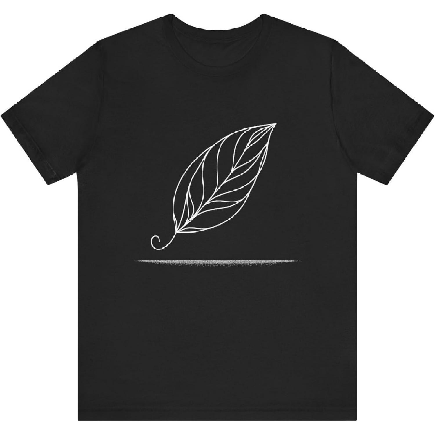 Однолинейный рисунок Лист манго 637 Унисекс футболка S