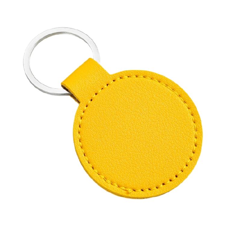 Slim PU Keychain With Reinforced Metal Clip Light Weight Key Management Solution For Home And Vehicle Key