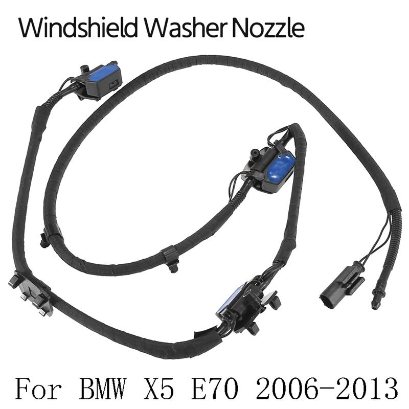 61667275171 61664849598 Windscreen Nozzle Chain Windshield Washer Sprayer Jet System For BMW X5 E70 2006-2013