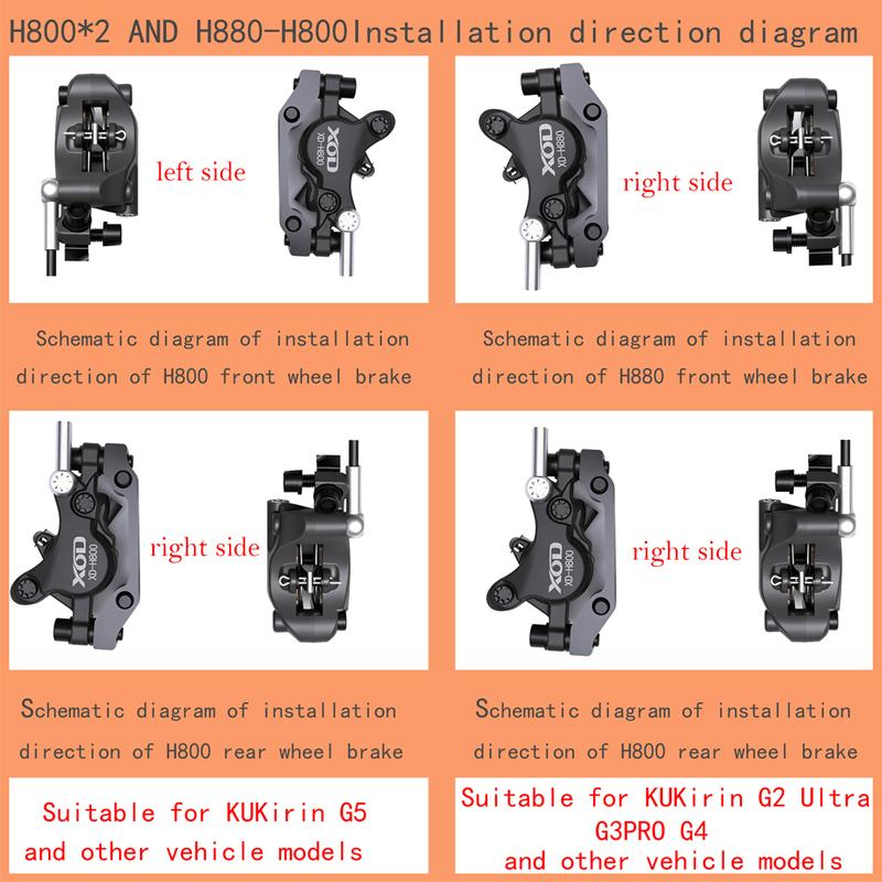 XOD H800/H880 Electric Scooter Hydraulic Disc Brake for KUKirin G2 MAX G2 Master Multiple Models Electric Scooter Brake