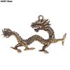 Bronze Ornament Chinese New Year Zodiac Dragon Statue Copper Figures Miniatures Pure Brass Dragon Bag Parts Jewelry Accessories