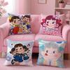 Candy Brand F-Fujiya Cushion Cover Plush Fabric Soft Double-Sided Printed Invisible Zipper Sofa Pillow Case Home Decor