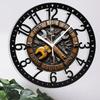 25cm Circular Iron Wall Clock with a Clear Plastic Cover To Protect the Face