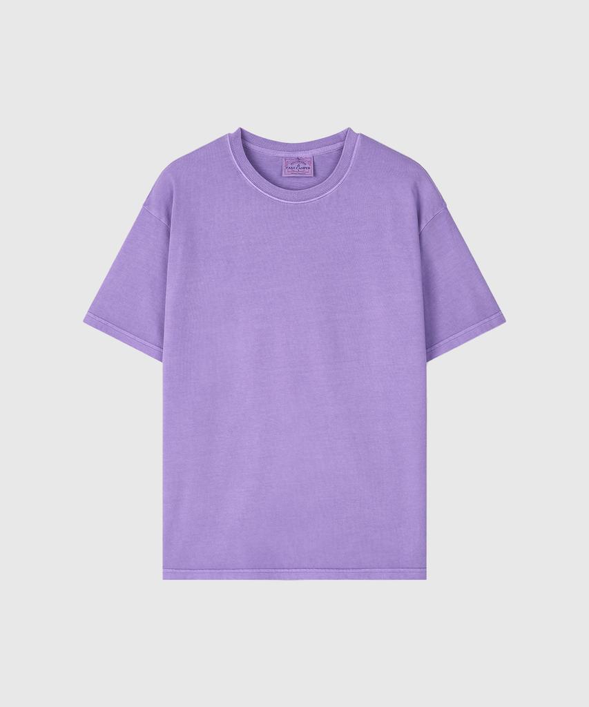 FAKE CAMPER Basic Pigment Short Sleeve T-Shirt [Purple]