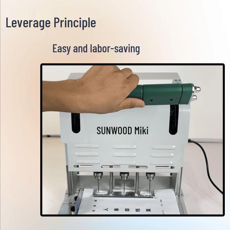 SUNWOOD SZ9003 Manual 3-Hole Thread Binding Machine CN Plug (adapter Included)
