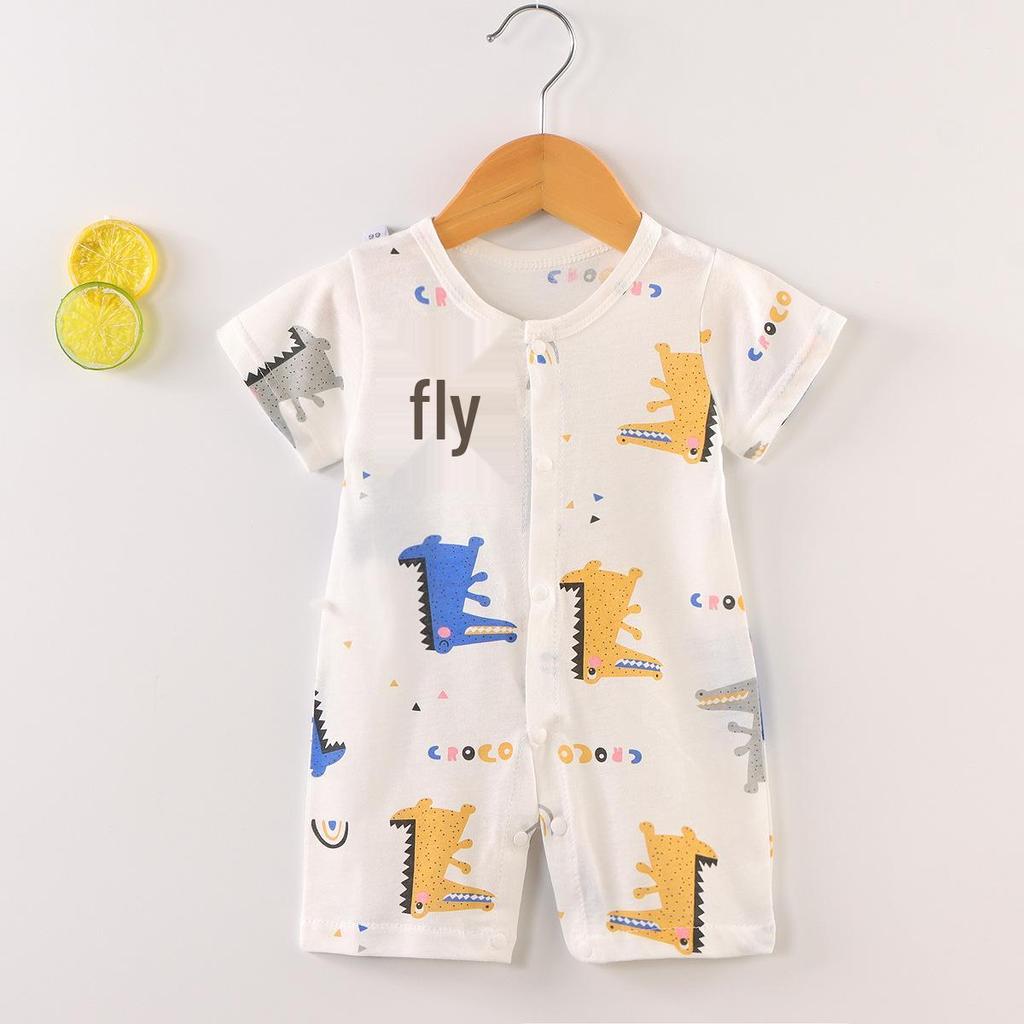 2026 Newborn Short Sleeve Jumpsuit Romper - Thin Style Bodysuit Pajamas