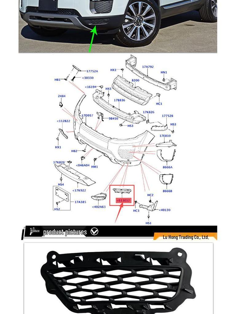 Land Rover Range Rover Evoque 2012-2018 Nebelscheinwerfer-Rahmen für kleine Leuchten, Dynamisches Modell (LR079667, LR079666)
