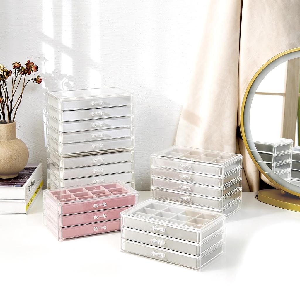 ProCase Jewelry 5 Jewelry Clear Acrylic for Jewelry Accessory Trinket Gift Box, Layers, Storage, Drawer, Women, Girls, Box, Case, Organizer, Box,