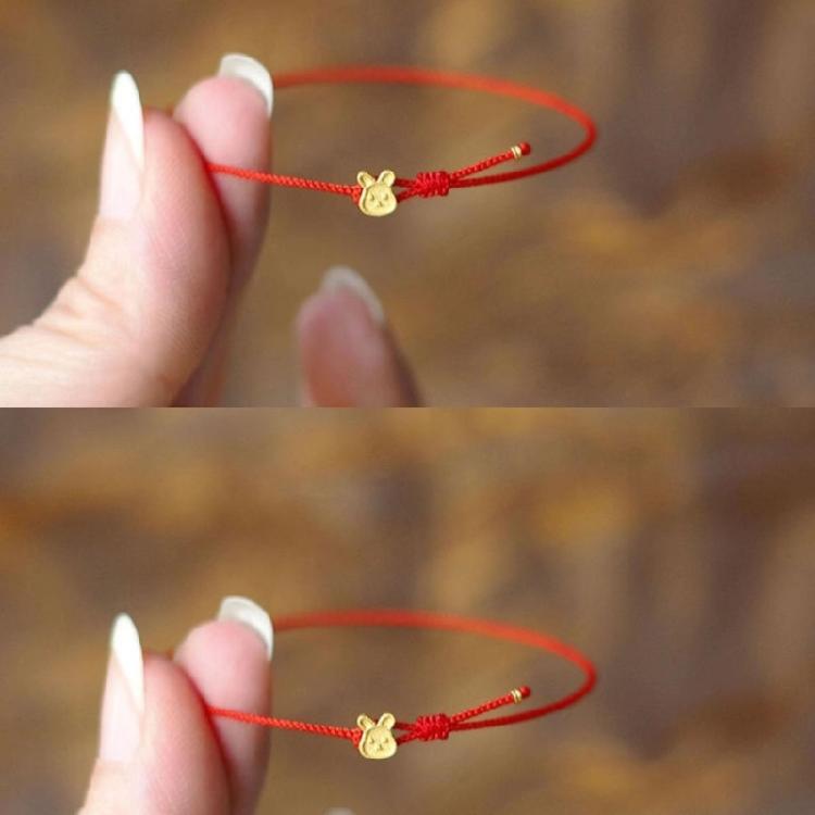 Midautumn Festival Bunnies Red String Bracelet for the Year of the Rabbit Gift