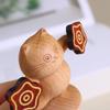 Beech Wood Cute Kitten Desktop Ornament, Handkerchief-Spinning, Perfect Gift for Girlfriend, Ideal for Car Console.
