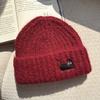 Autumn and winter thickened warm ear protection versatile big head circumference knitted cold hat girl