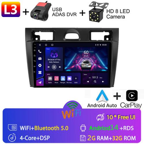 For Ford Fiesta Mk VI 5 Mk5 2002 - 2008 Car Radio Multimedia Video Player Navigation Stereo GPS Android14 No 2din 2 Din Dvd