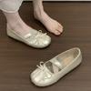 Fashion Women Bow Flats Ballet Dance Shoes 2025 Autumn Fashion Elegant Shallow Shoes Designer Classical New Trends Sneakers Cozy Zapatos