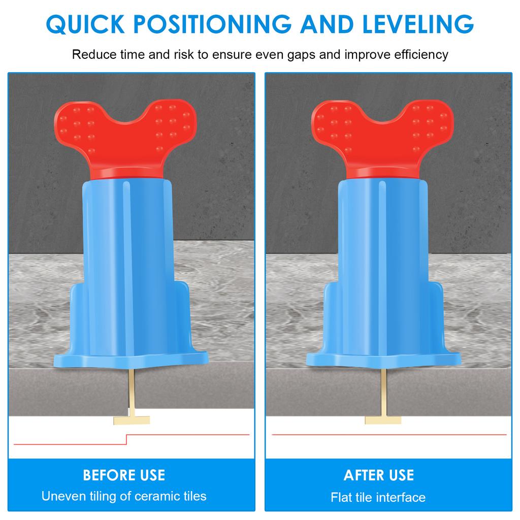 20/40Pcs Floor Tile Leveling System For Wall Floor Tile Adjustment Internal Screw Leveler Tile Tools With T-Pin For Installation