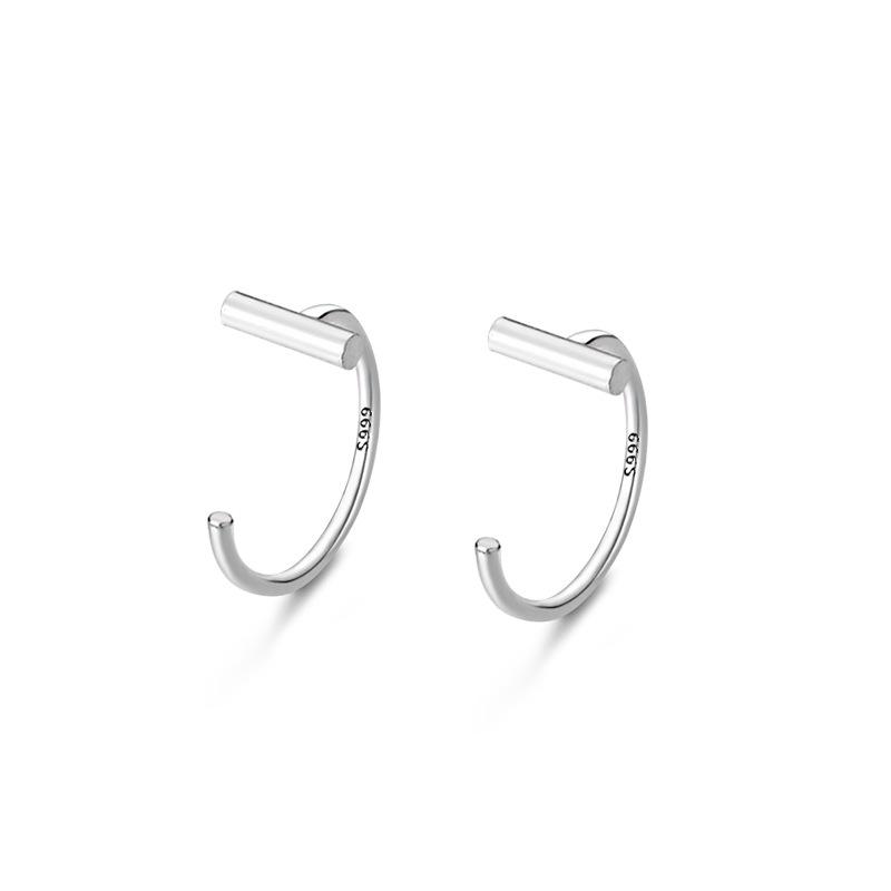 

Серьги-крючки в одну линию Простые серьги Темпераментные уши Колонки и ушные отверстия Не снимая украшения для ушей во время сна