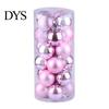 Glossy Matte Glitter Baubles 24 Pcs Small Christmas Ball Ornaments, Mini Shatterproof Plastic Indoor Outdoor Tree Decor Xmas Hanging Decoration