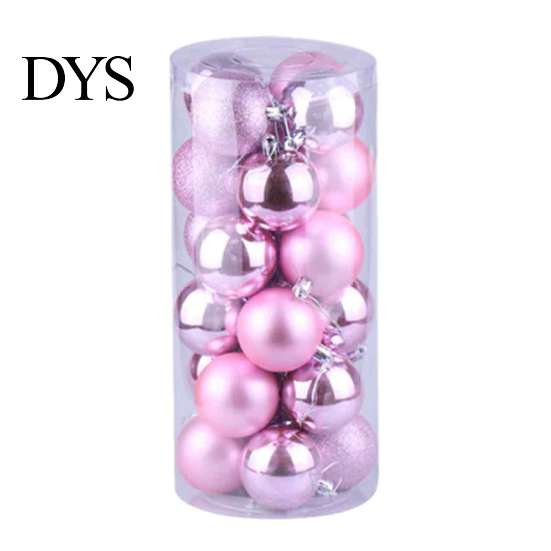 Glossy Matte Glitter Baubles 24 Pcs Small Christmas Ball Ornaments, Mini Shatterproof Plastic Indoor Outdoor Tree Decor Xmas Hanging Decoration