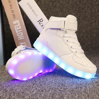 Dziecięce buty świecące Chłopięce buty świecące Dziewczęce buty świecące Buty świecące na rzepy Buty LED na gumkę Kolegi Ładowane przez USB buty świecące