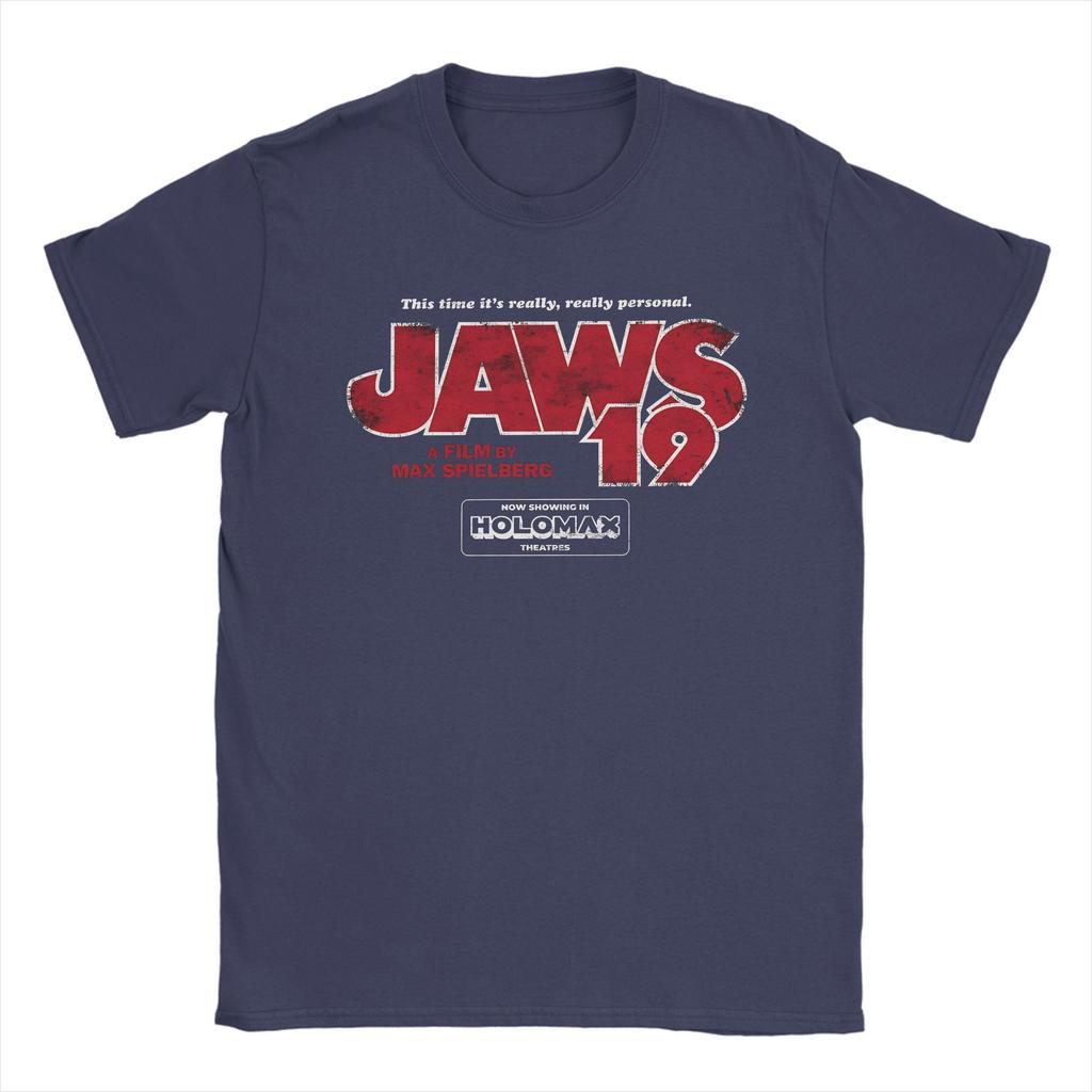 Herren Jaws 19 T-Shirts Baumwoll-Tops Sommer Y2K Basic Kurzarm T-Shirt O-Ausschnitt Mode Print T-Shirt Übergröße 5XL 6XL