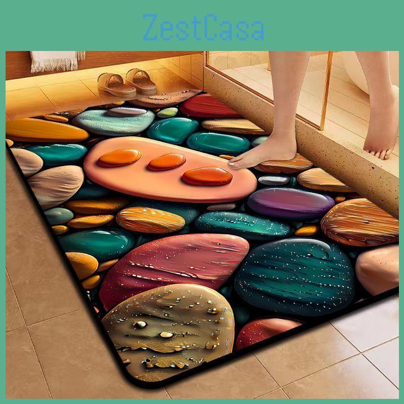 Soft Mud Diatom Floor Bathroom Mat Quickdrying Waterabsorbing Bathroom Nonslip Mat Restroom Toilet Foot Mat
