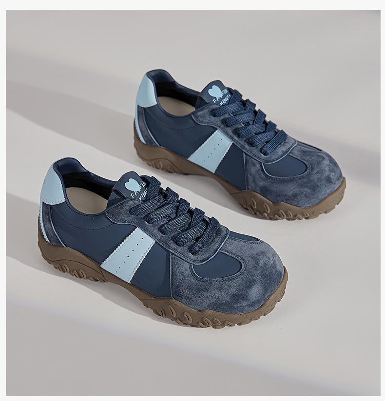 Retro leather German training shoes women's 2025 autumn new shoes platform-soled versatile casual little white shoes sports Forrest Gump shoes