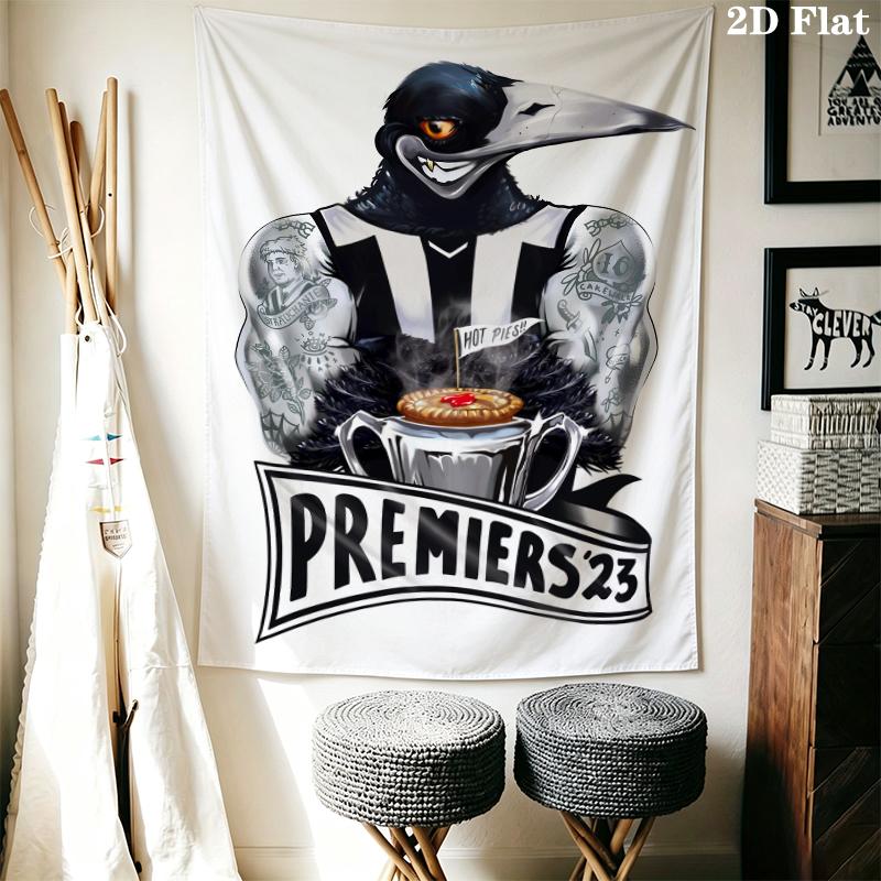 Collingwood Wall Tapestry Aesthetic Wall Hanging Printed Fabric Blanket Decorative Tapestries for Bedroom Living Room Home Decor