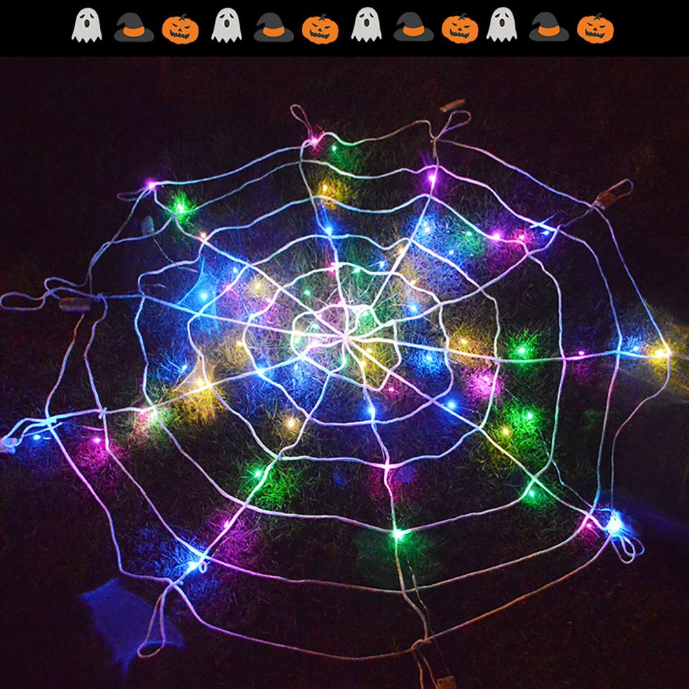LED Spider Web Halloween Outdoor Decor