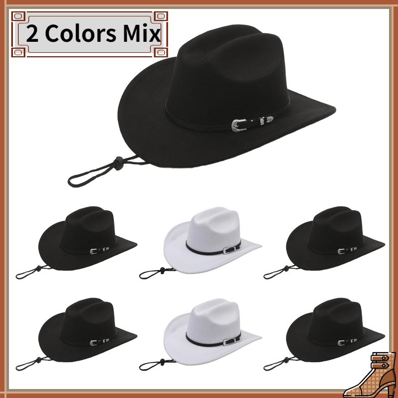 3-24PCS Cowboy Hats Wedding Western Cowboy Hats Party Bachelorette Cowgirls Hats with Shapeable Wide Brim for Party Guests Gifts