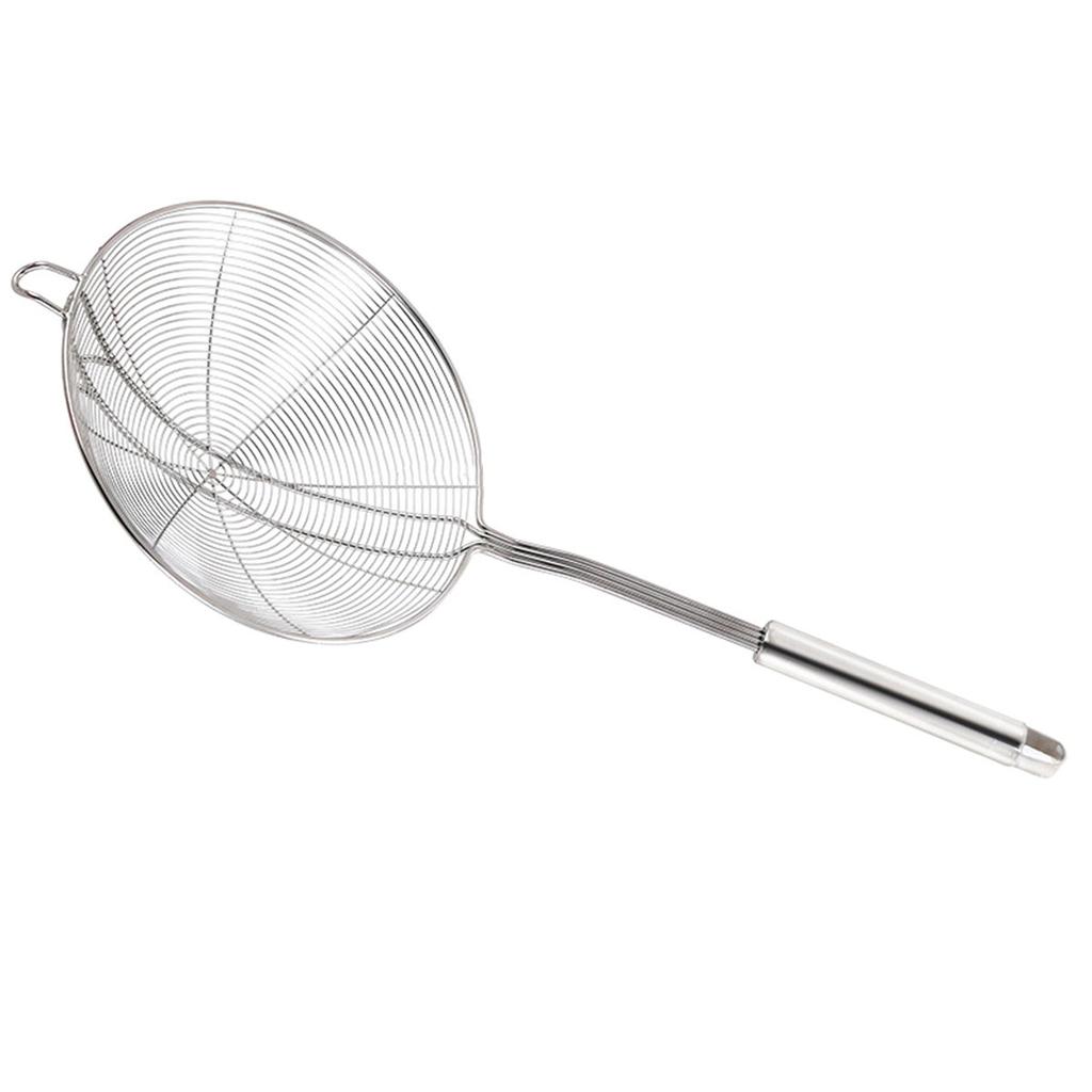 Stainless Steel Colander Spoon Wire Mesh Skimmer Ladle Diameter 16Cm Safe Kitchen Frying Food Pasta Spaghetti Noodle Hot Pot Oil