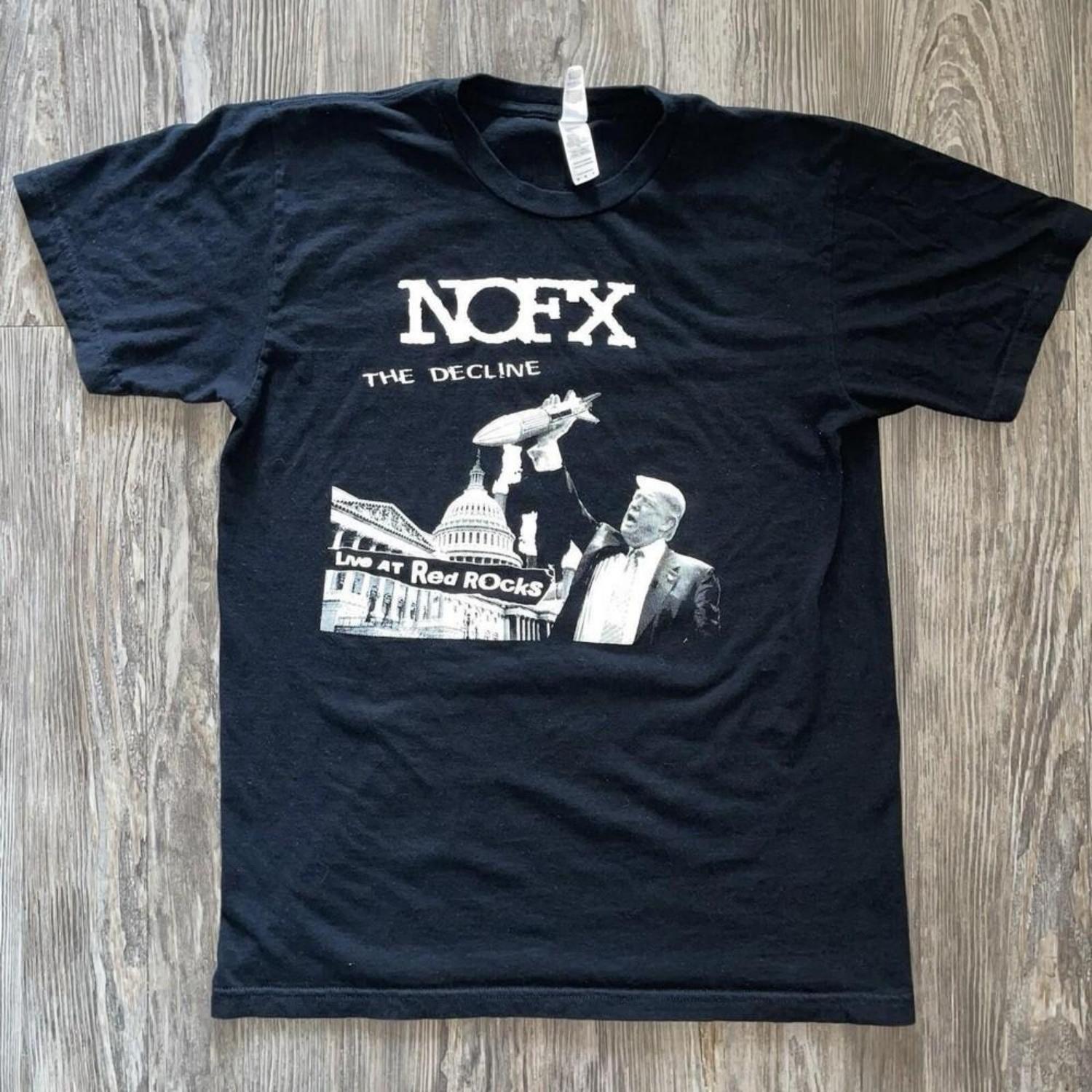 

РАСПРОДАЖА NOFX The Decline Live At Red Rocks Черная Футболка Размер Средний Fat Reck Chord Унисекс Футболка S чёрный