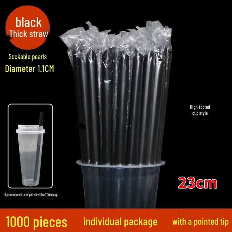 OEING Individually Wrapped Disposable Beverage Straws